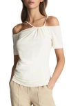 REISS CIERRA COLD SHOULDER JERSEY TOP