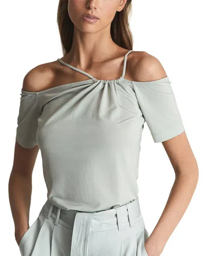 Reiss Cierra Strappy Off-shoulder Top In Green