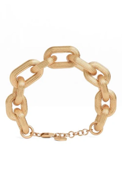 Reiss Clara Contour Bracelet In Gold