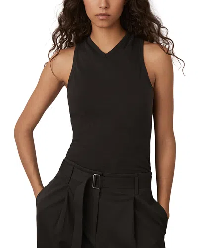 Reiss Clara Racerback Top In Black