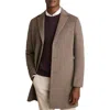 Reiss Clarke Overcoat In Brown