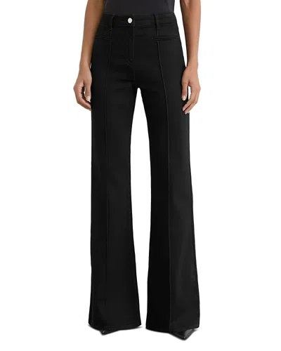 Reiss Claude High Rise Flared Jeans In Black