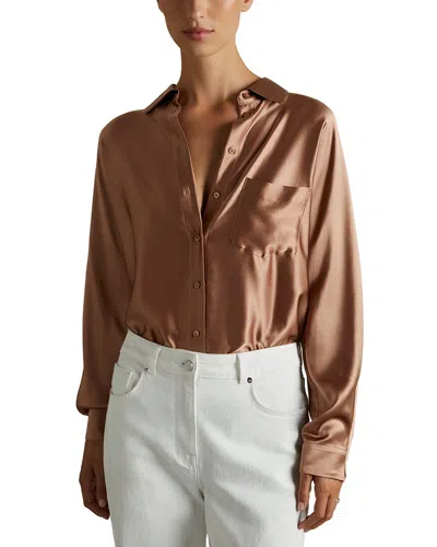Reiss Claude Top In Burgundy