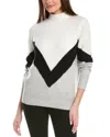 Reiss Claude Wool-blend Turtleneck Pattern Jumper In White