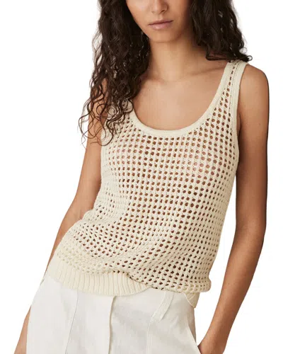 Reiss Claudia Knit Linen Vest In Neutral