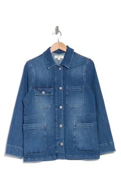 Reiss Clayton Workwear Denim Shirt Jacket In Blue