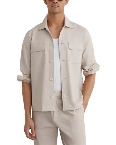Reiss Cleric Button Through Casual Shirt In Neutral