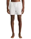 Reiss Cliff Plain Drawstring Swim Trunk In White
