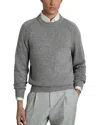 Reiss Cloud Regular Fit Wool Crewneck Sweater In Mid Grey Melange