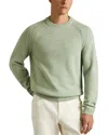 Reiss Sage Green Cloud Wool Blend Raglan Sleeve Jumper