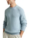 Reiss Cloud Wool-blend Sweater In Blue