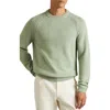 Reiss Cloud Wool Blend Sweater In Sage Green
