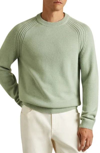 Reiss Cloud Wool Blend Sweater In Sage Green