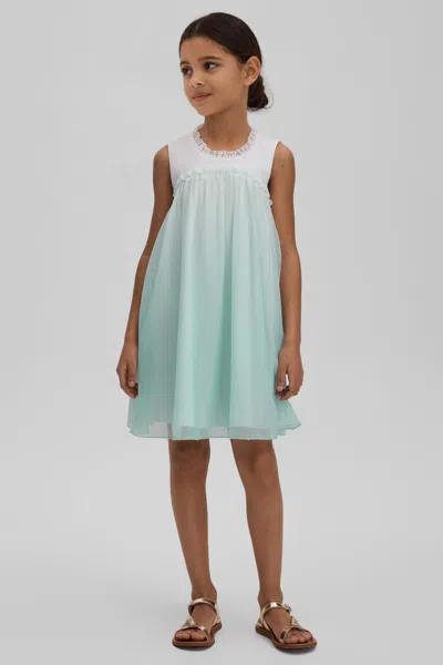 Reiss Kids' Coco - Blue Junior Ombre Tulle Dress, 6
