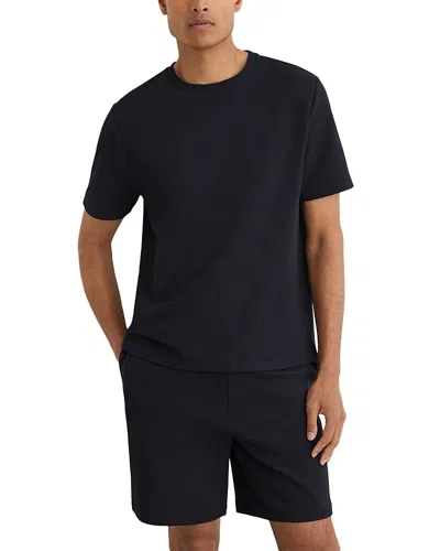 Reiss Cole Modern Fit Textured Crewneck Tee In Blue