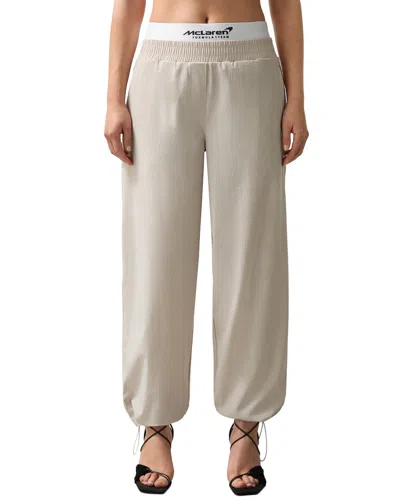 Reiss Colette Technical Boxer Short Waistband Trouser In Neutral