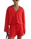 Reiss Collared Pull On Top In Orange