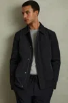 Reiss Navy Cologne Elasticated Hem Harrington Jacket