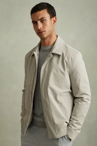 Reiss Stone Cologne Elasticated Hem Harrington Jacket