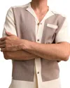 Reiss Color Block Camp Shirt In Multi