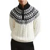 Reiss Colorado Fair Isle Cable Sticth Quarter Zip Sweater In Multi