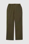 Reiss Colter - Sage Elasticated Waist Cotton Blend Trousers, Uk 13-14 Yrs