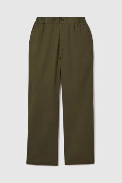 Reiss Colter - Sage Senior Elasticated Waist Cotton Blend Trousers, Uk 11-12 Yrs