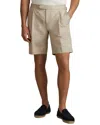 Reiss Con Linen Formal Side Short In Brown