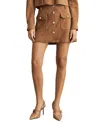 Reiss Connie Suede Mini Skirt In Tan