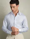 Reiss Contrast S Blue Regular-fit Cotton Pin-collar Shirt