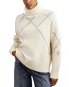 Reiss Cookie Pattern Knit Sweater In White