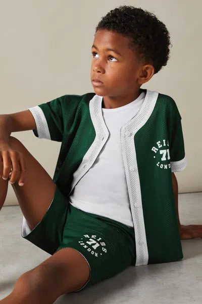 Reiss 13 Years In Dark Green/optic White