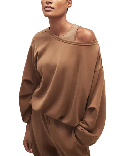 Reiss Coralie Sweatshirt In Taupe Brown