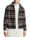 Reiss Cortez Wool-blend Overshirt In Brown