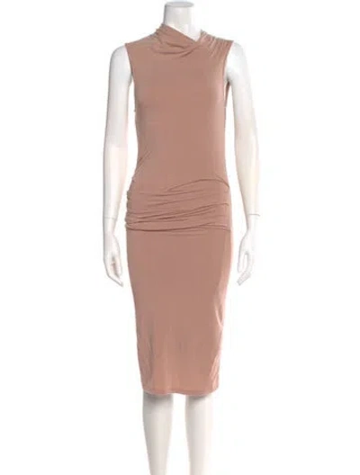 Pre-owned Reiss Cowl Neck Knee-length Dress In Pink