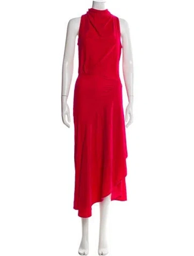 Pre-owned Reiss Cowl Neck Long Dress W/ Tags In Pink