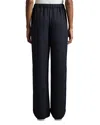 Reiss Crafted Wide Leg Pants In Navy