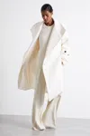 Reiss Cream Atelier Blindseam Wool And Cashmere Coat