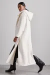 Reiss Cream Atelier Wool And Cashmere Melton Longline Coat In Cream