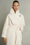 Reiss Cream Bridget Petite Wool-blend Blindseam Coat