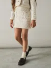 Reiss Cream Felicity 9-13 Yrs Tweed-effect Knitted Mini Skirt With Merino