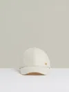 Reiss Cream Wool Blend Flannel Baseball Cap In White