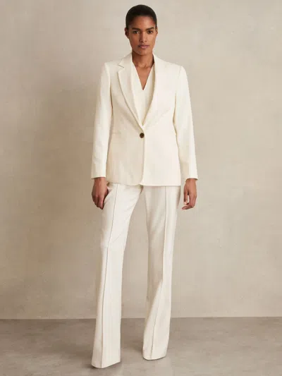 Reiss Cream Oe Amber Single-breasted Suit Jacket In White