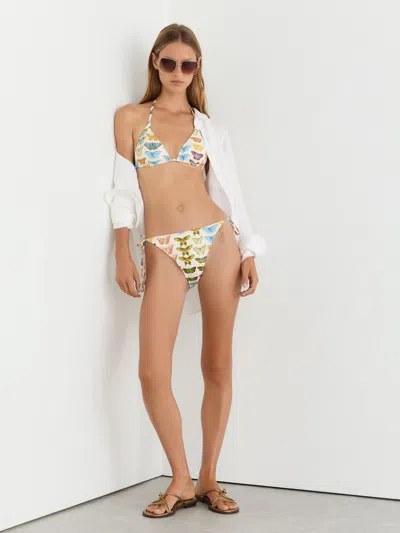 Reiss Cream Print | Nybg Printed Reversible Bikini Bottoms In Multi