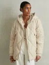 Reiss Cream Quilted Puffer Coat In White