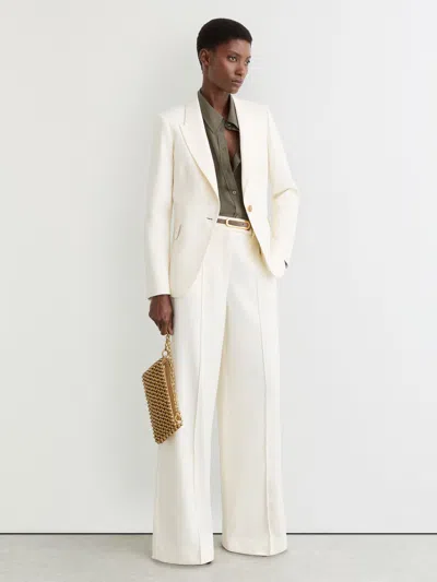 Reiss Cream Single-breasted Tailored Blazer In White