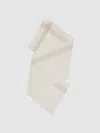 Reiss Cream Wool-cashmere Textured Scarf In Neutral