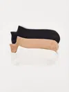 Reiss Cream/chocolate 3 Pack Of Trainer Socks In Multi