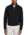 Reiss Navy Creek Brushed-corduroy Half-zip Polo Shirt In Navy