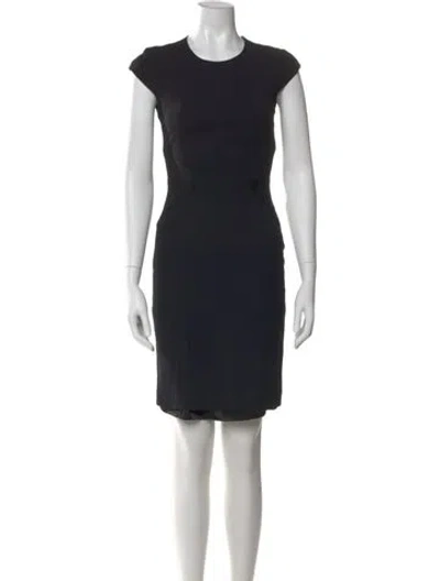 Pre-owned Reiss Crew Neck Knee-length Dress In Black